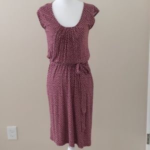 Loft red flower dress